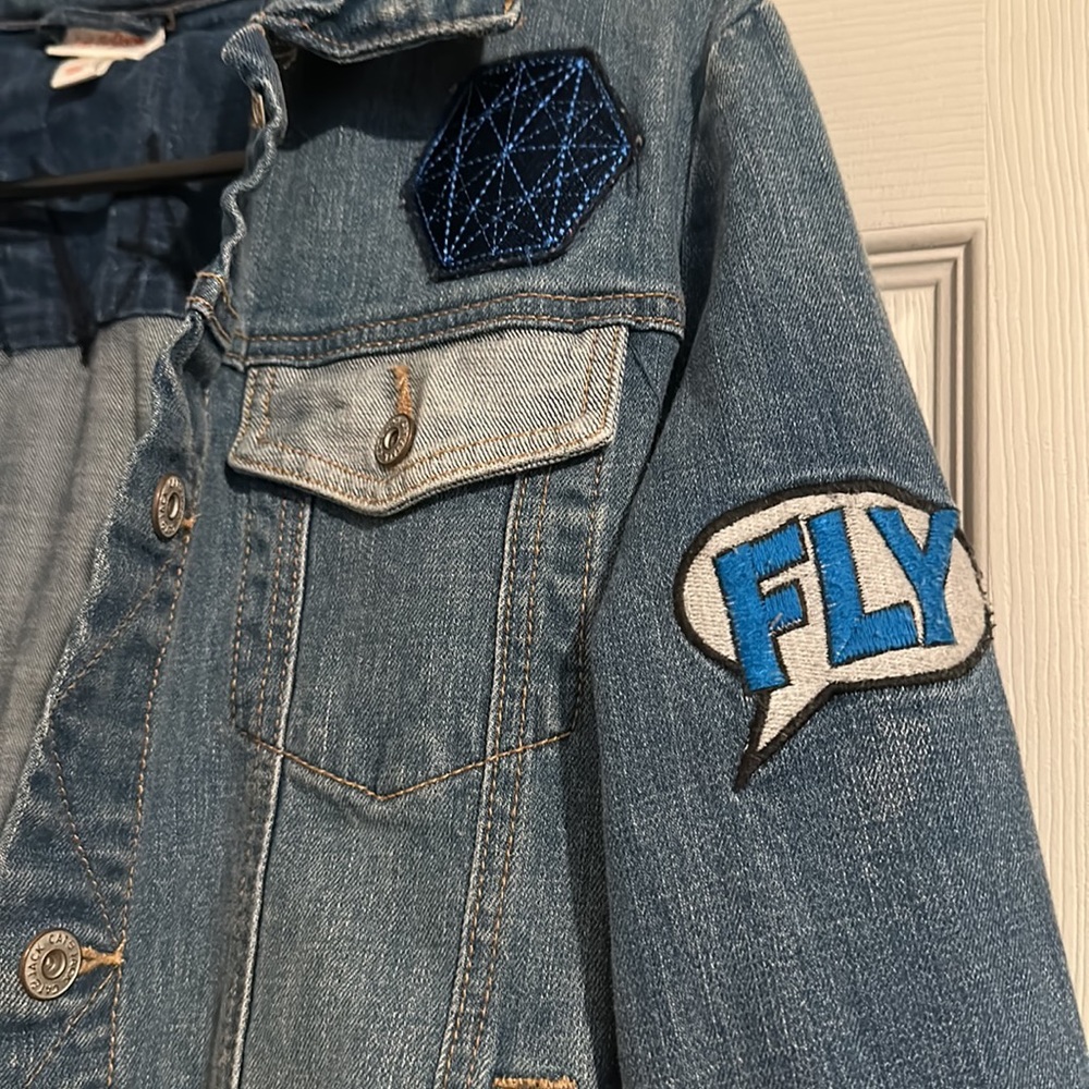 Cat And Jack Patch Work Denim Jacket - image 4